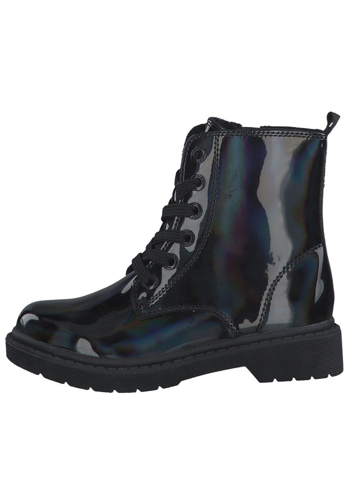 Stiefeletten s.Oliver Stiefelette Lederimitat Schwarz Lack