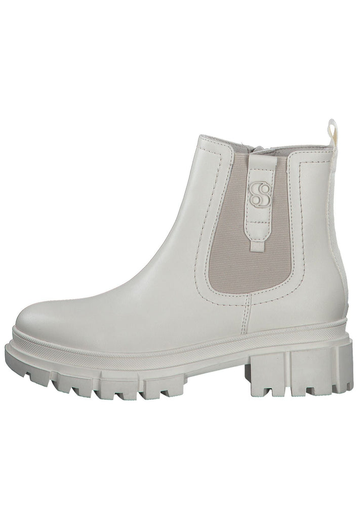 Stiefeletten s.Oliver Stiefelette Lederimitat/Textil Cream