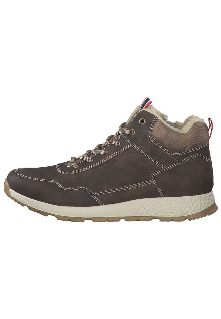 Stiefeletten s.Oliver Stiefelette Lederimitat/Textil Dunkelbraun Warmfutter