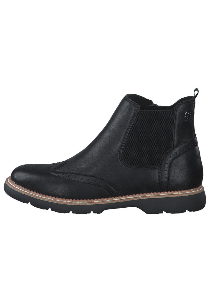 Stiefeletten s.Oliver Stiefelette Lederimitat/Textil Schwarz