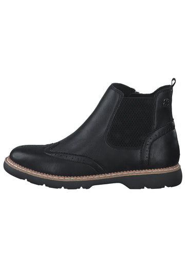 Stiefeletten s.Oliver Stiefelette Lederimitat/Textil Schwarz