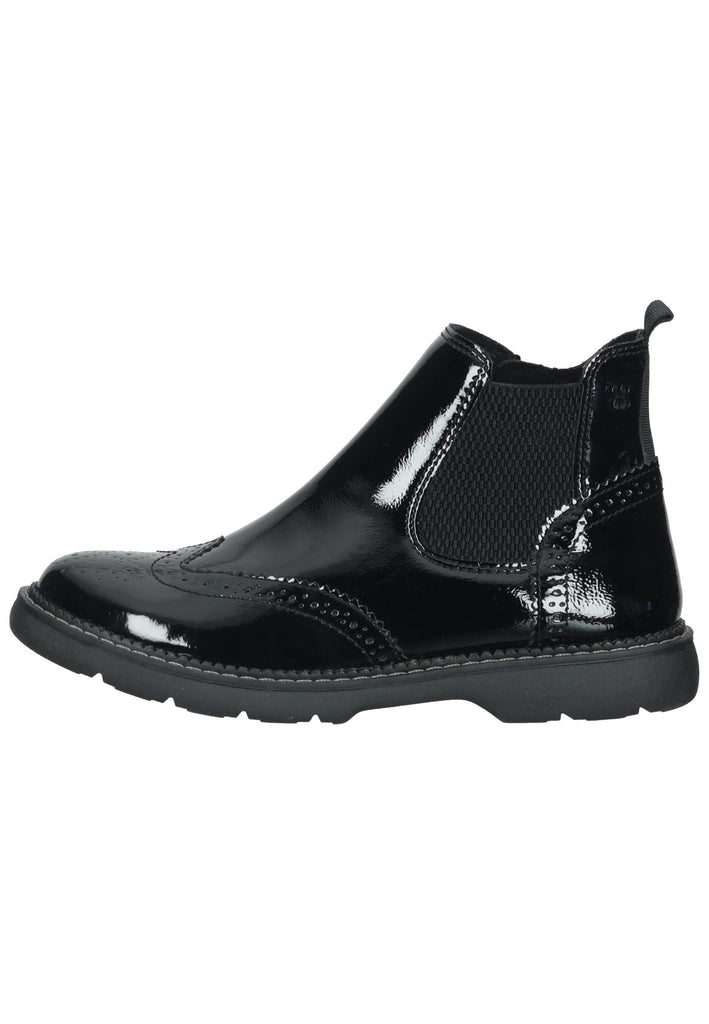 Stiefeletten s.Oliver Stiefelette Lederimitat/Textil Schwarz Lack
