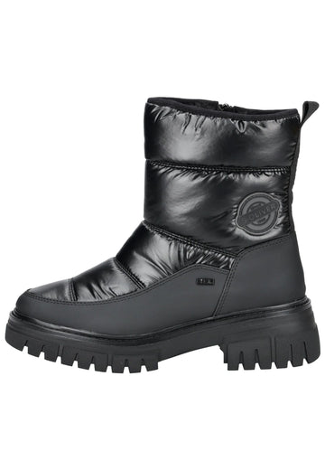 Stiefeletten s.Oliver Stiefelette Lederimitat/Textil Schwarz Warmfutter