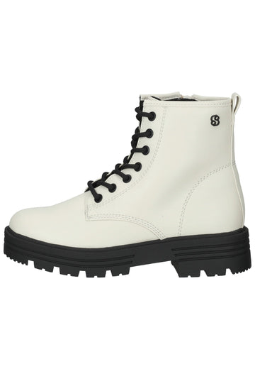 Stiefeletten s.Oliver Stiefelette Lederimitat Weiß