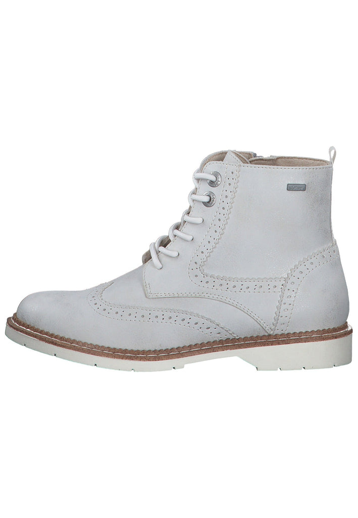 Stiefeletten s.Oliver Stiefelette Lederimitat Weiß