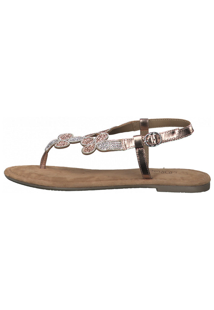 s.Oliver Zehensteg Leder Rose Metallic