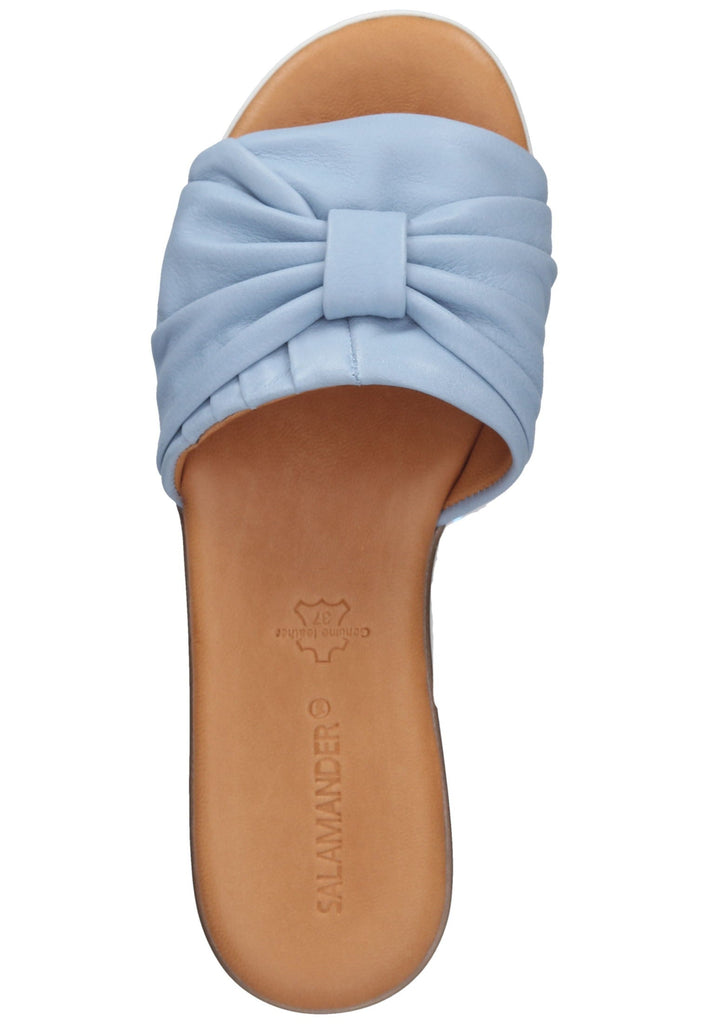 Salamander Pantoletten Glattleder Hellblau