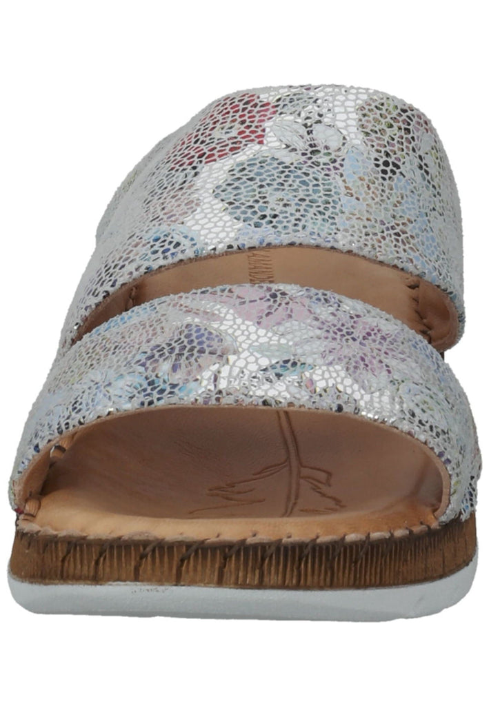 Salamander Pantoletten Glattleder Silber