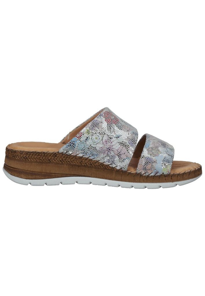 Salamander Pantoletten Glattleder Silber