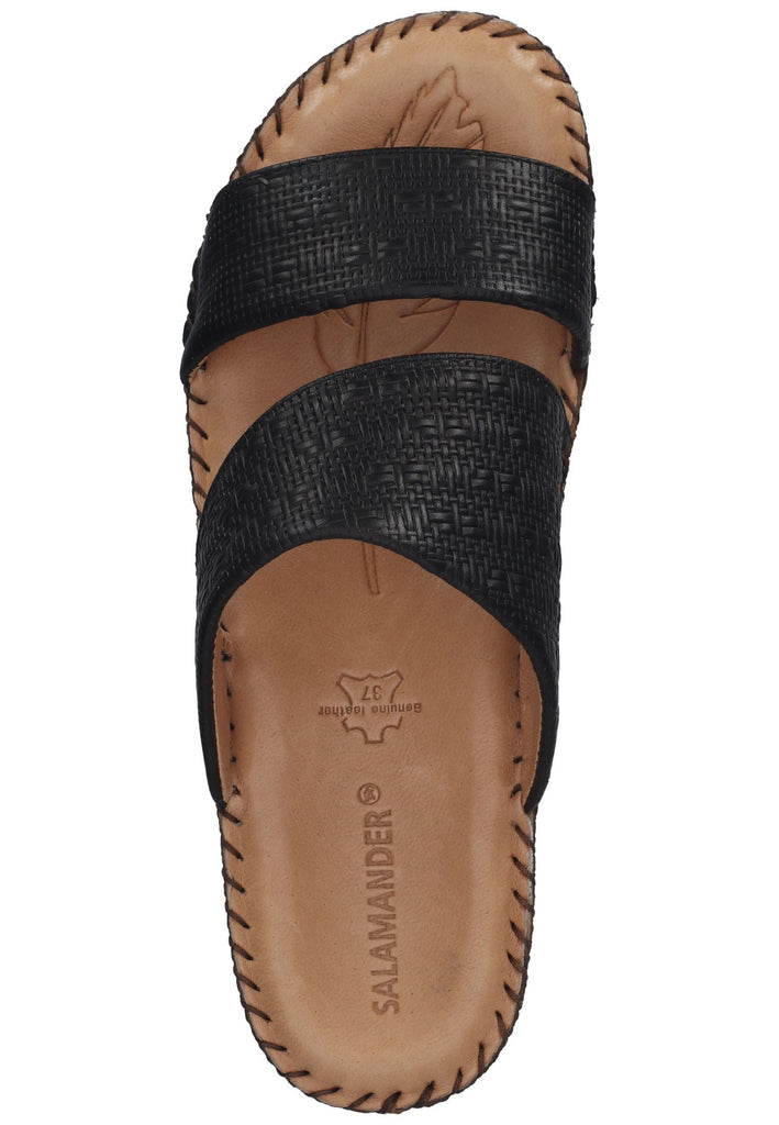 Salamander Pantoletten Leder Schwarz