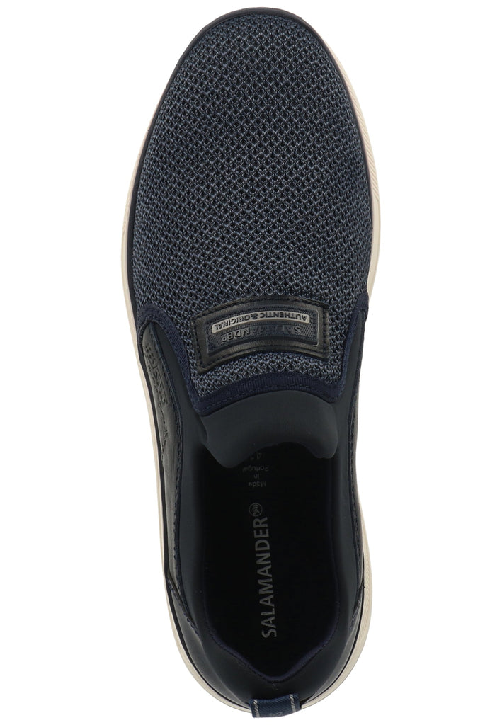Salamander Slipper Leder/Textil Navy