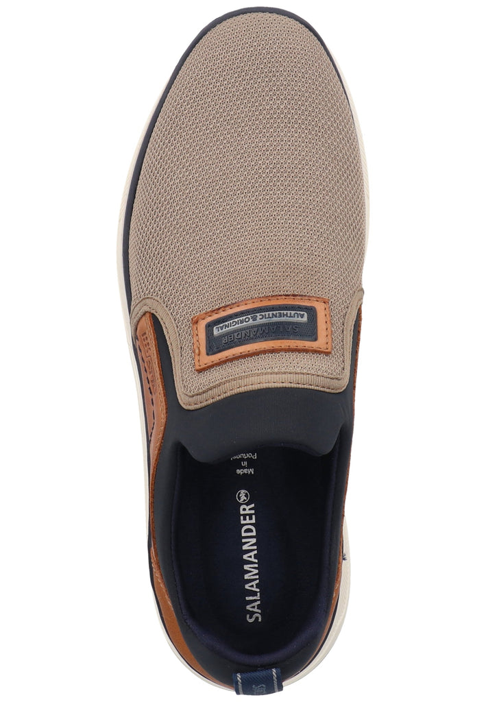Salamander Slipper Lederimitat Beige/Braun