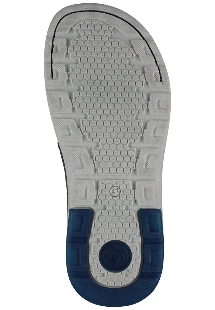 Salamander Zehensteg Lederimitat/Mesh Grau/Blau