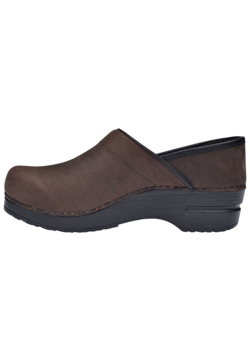Sanita Clogs Leder Braun