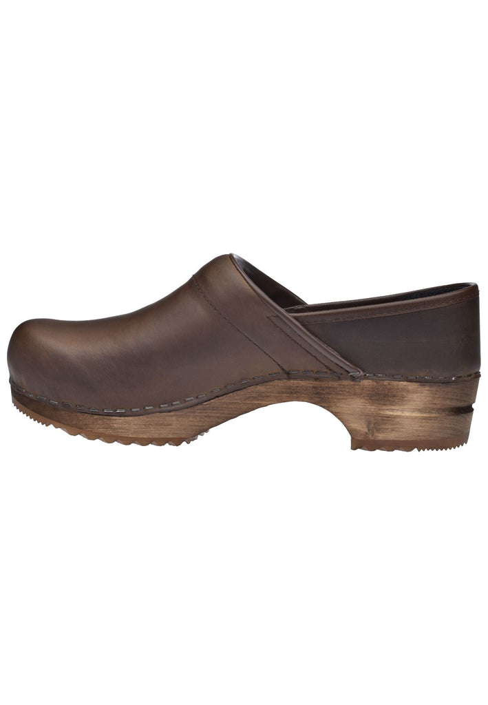 Sanita Clogs Nubukleder Braun