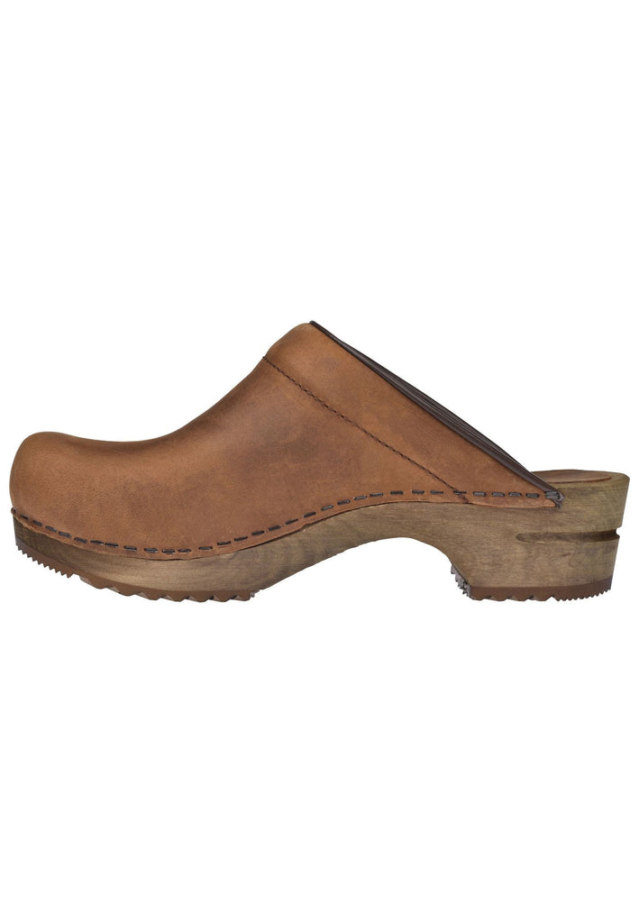 Sanita Clogs Nubukleder Chestnut
