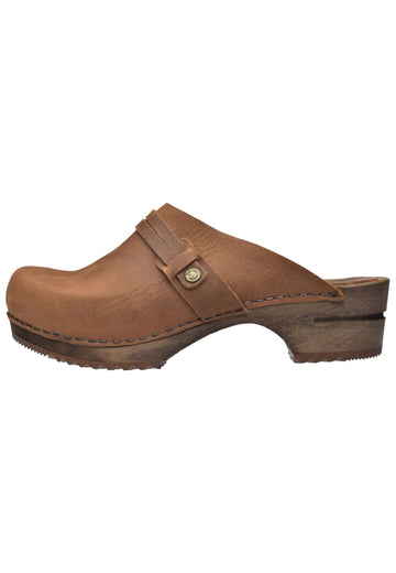 Sanita Clogs Nubukleder Chestnut