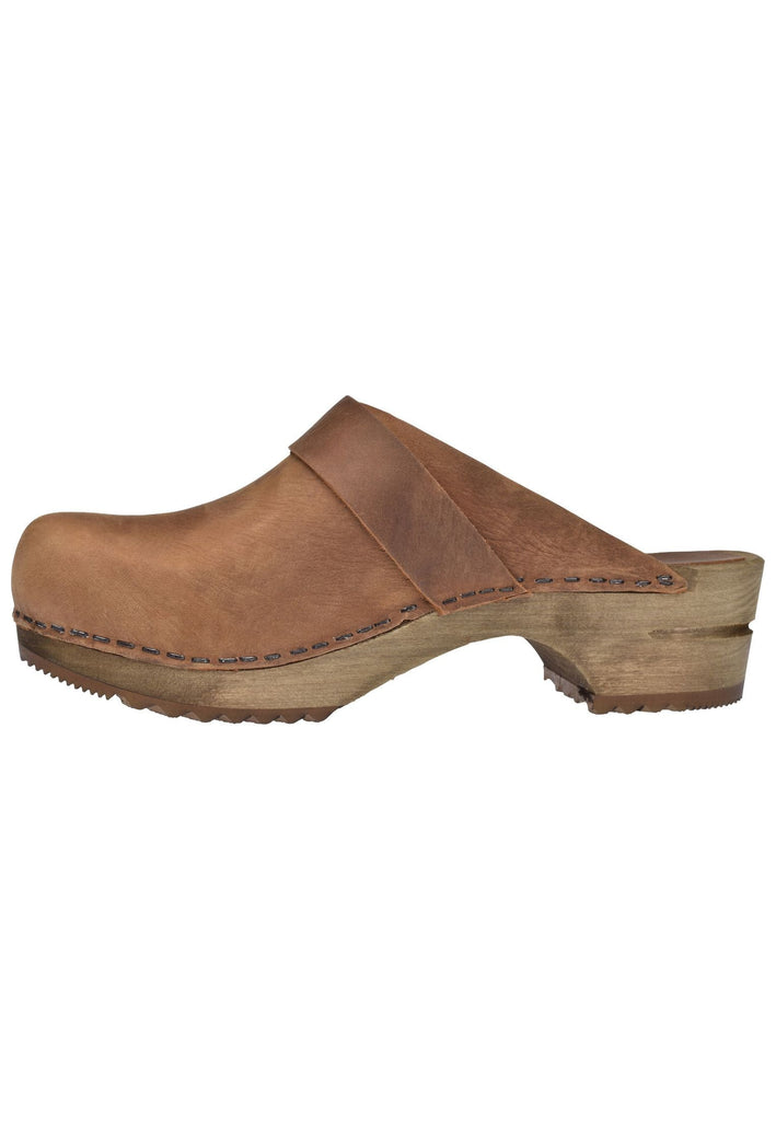 Sanita Clogs Nubukleder Chestnut