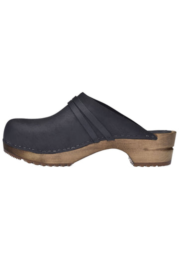 Sanita Clogs Nubukleder Schwarz