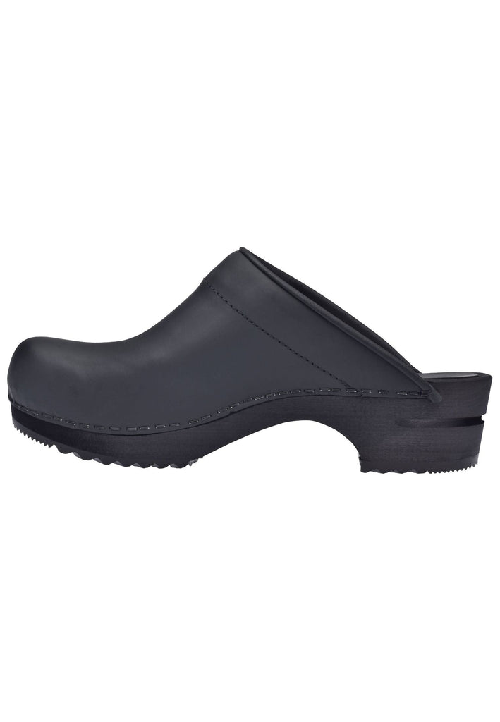 Sanita Clogs Nubukleder Schwarz