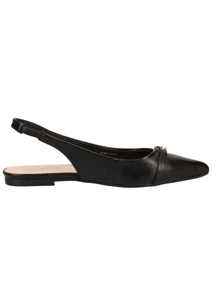 Scapa Ballerinas Leder Schwarz