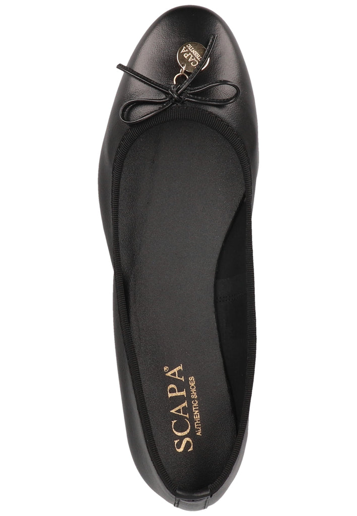 Scapa Ballerinas Leder Schwarz