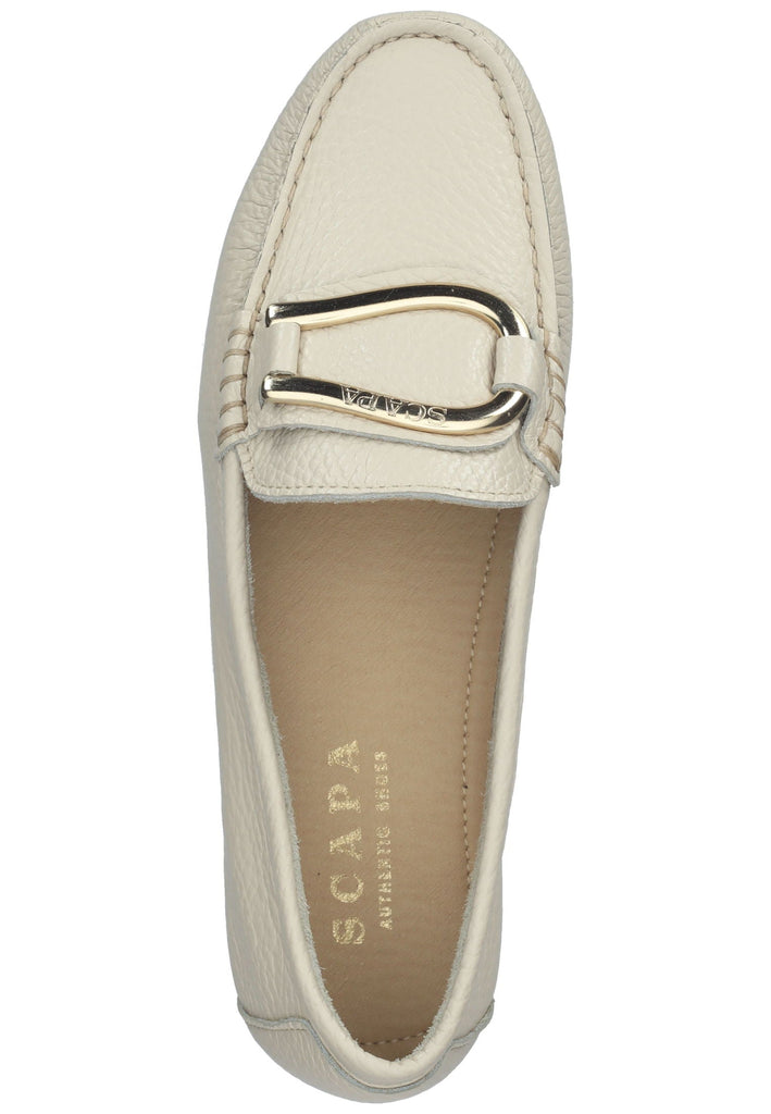 Scapa Mokassin Leder Weiß