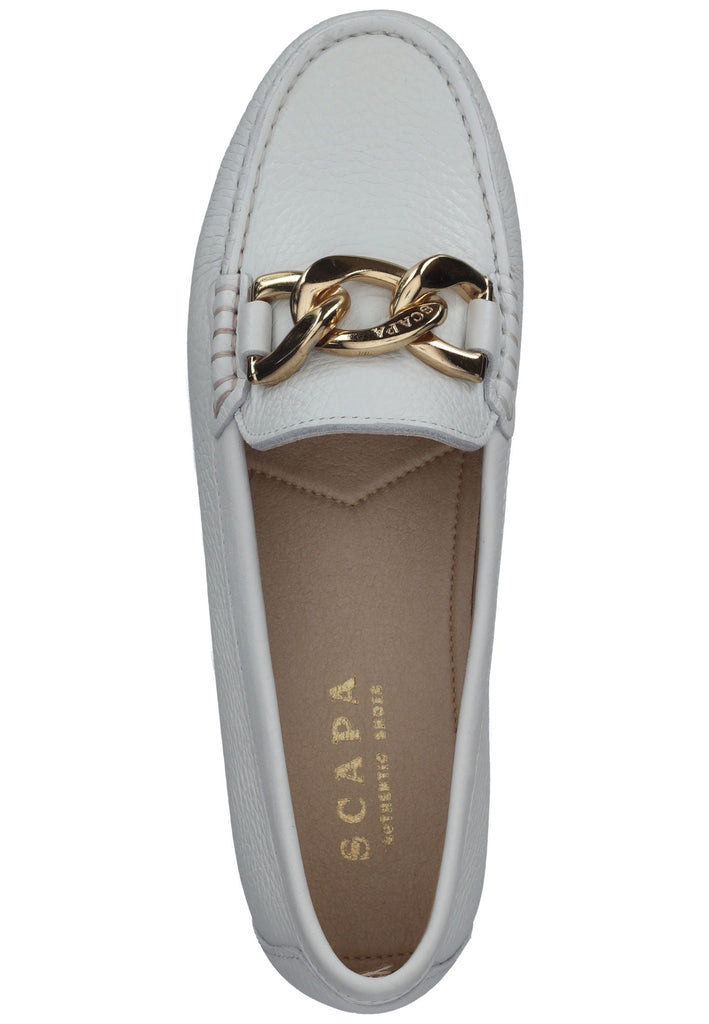 Scapa Mokassin Leder Weiß