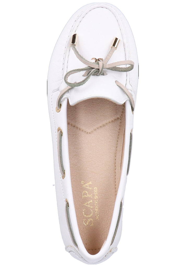 Scapa Mokassin Leder Weiß