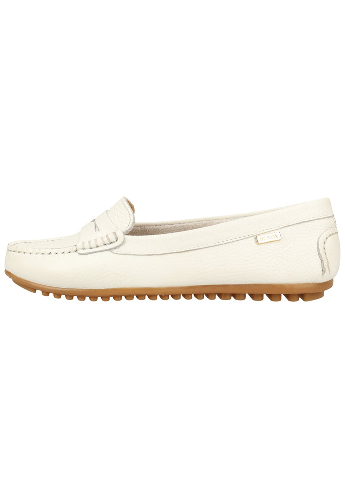 Scapa Mokassin Leder Weiß