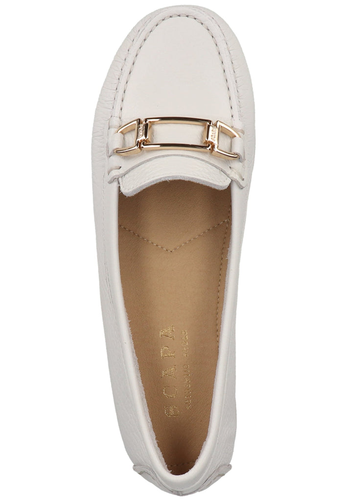 Scapa Mokassin Leder Weiß