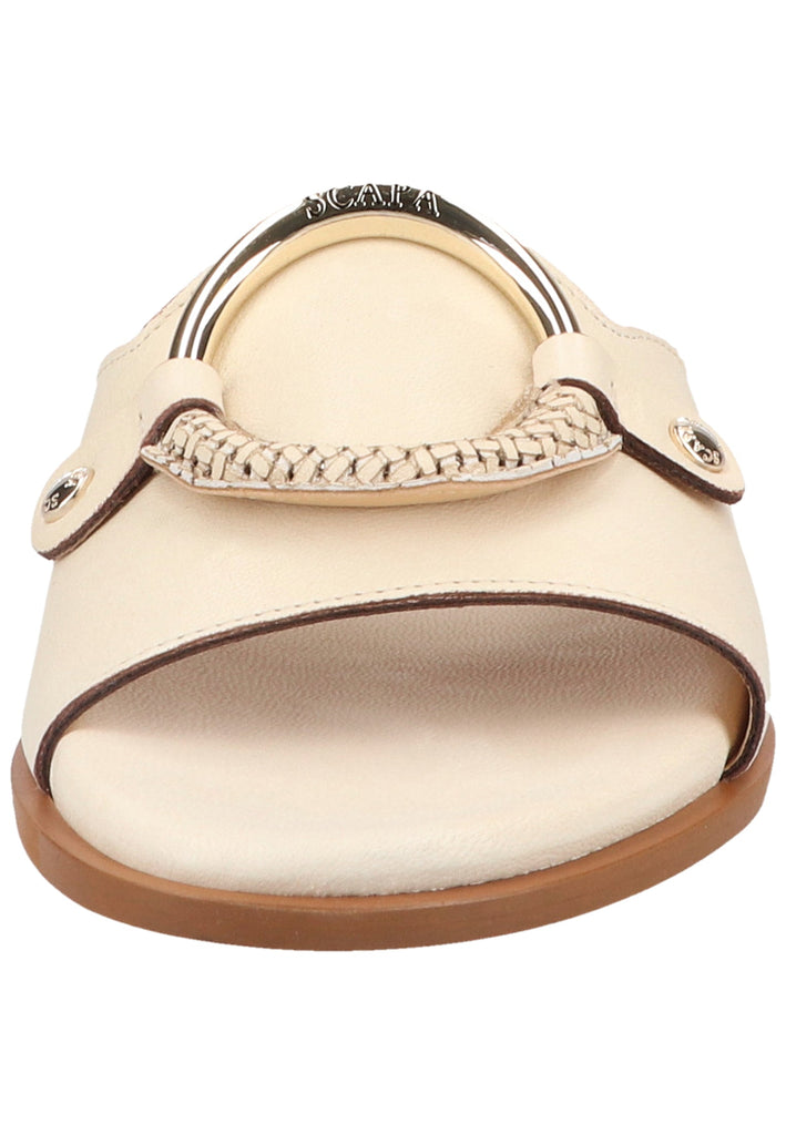 Scapa Pantoletten Leder Beige