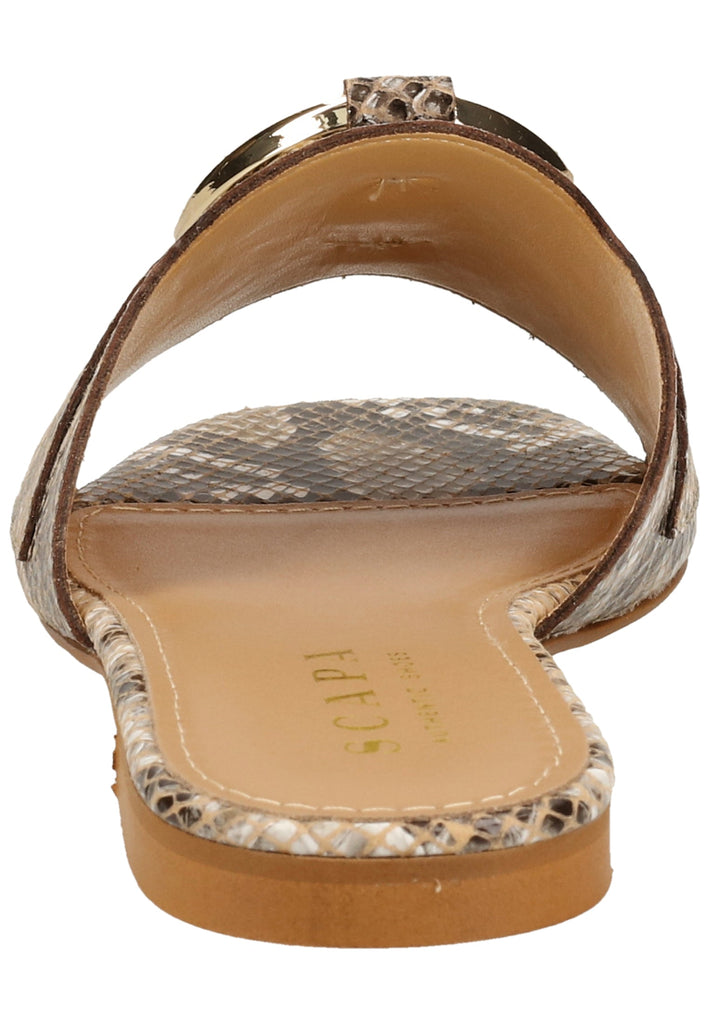 Scapa Pantoletten Leder Beige