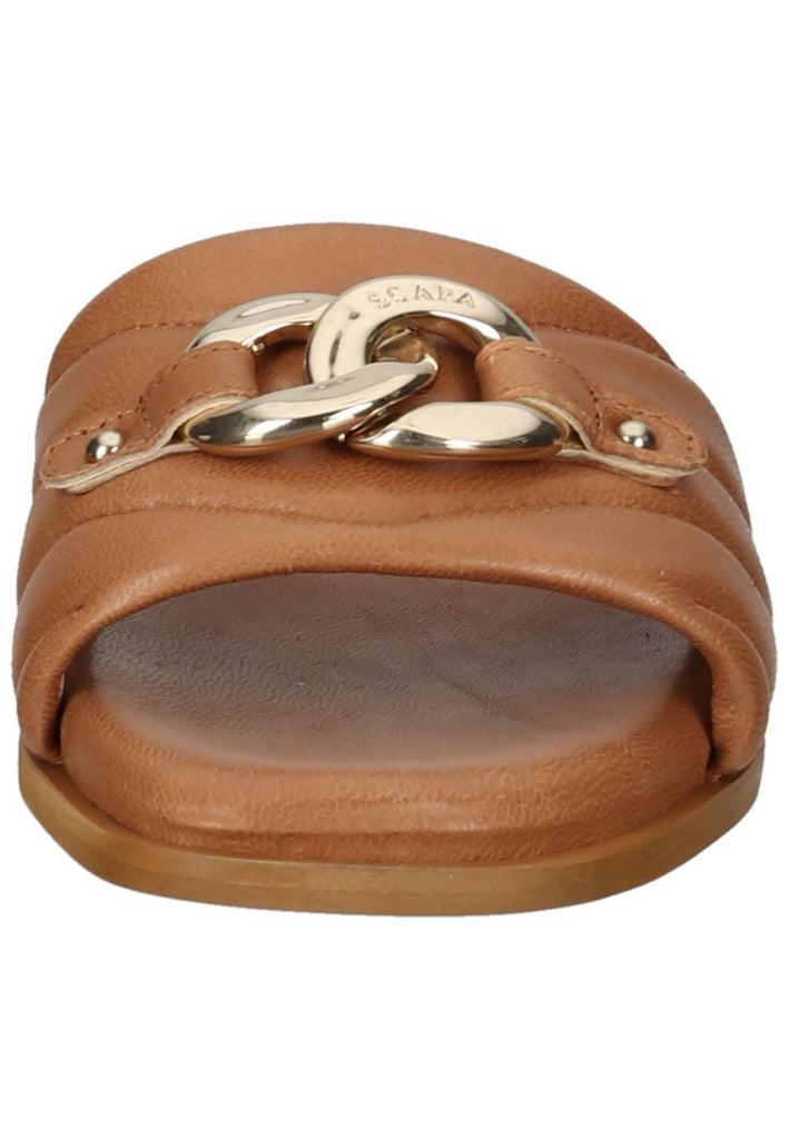 Scapa Pantoletten Leder Cognac