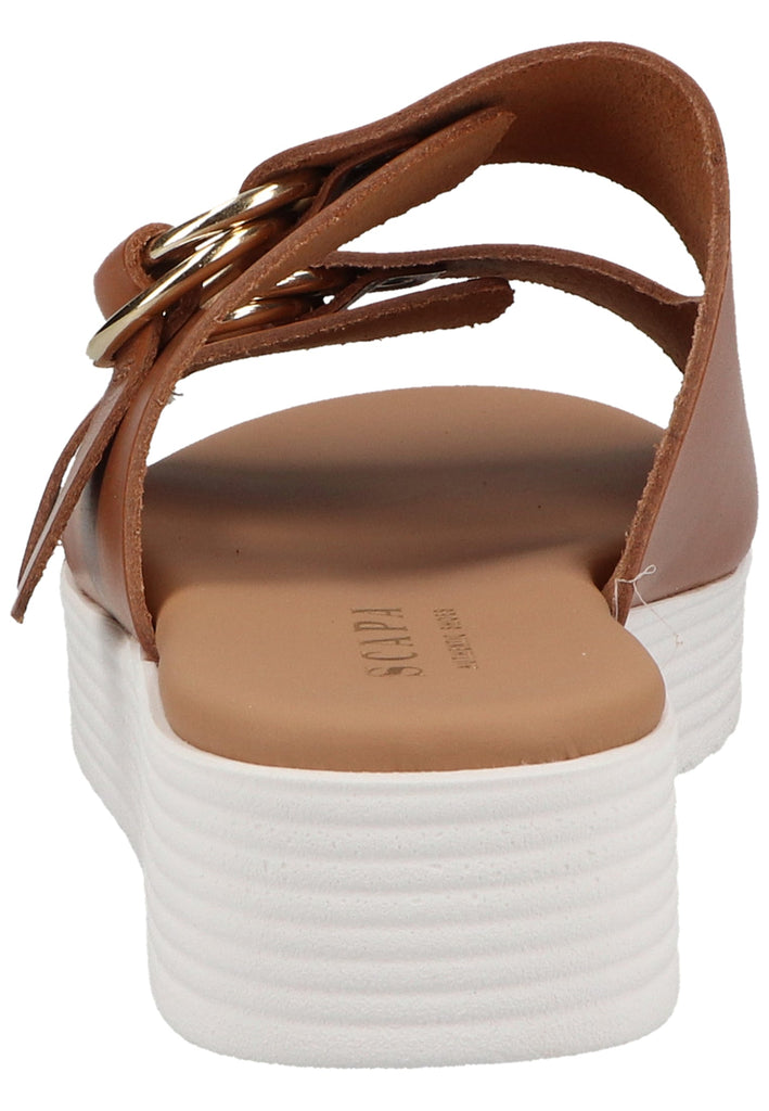 Scapa Pantoletten Leder Cognac