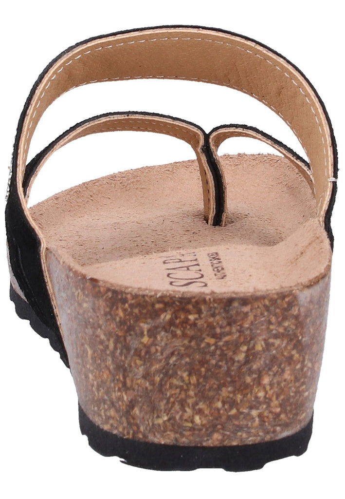 Scapa Pantoletten Leder Schwarz