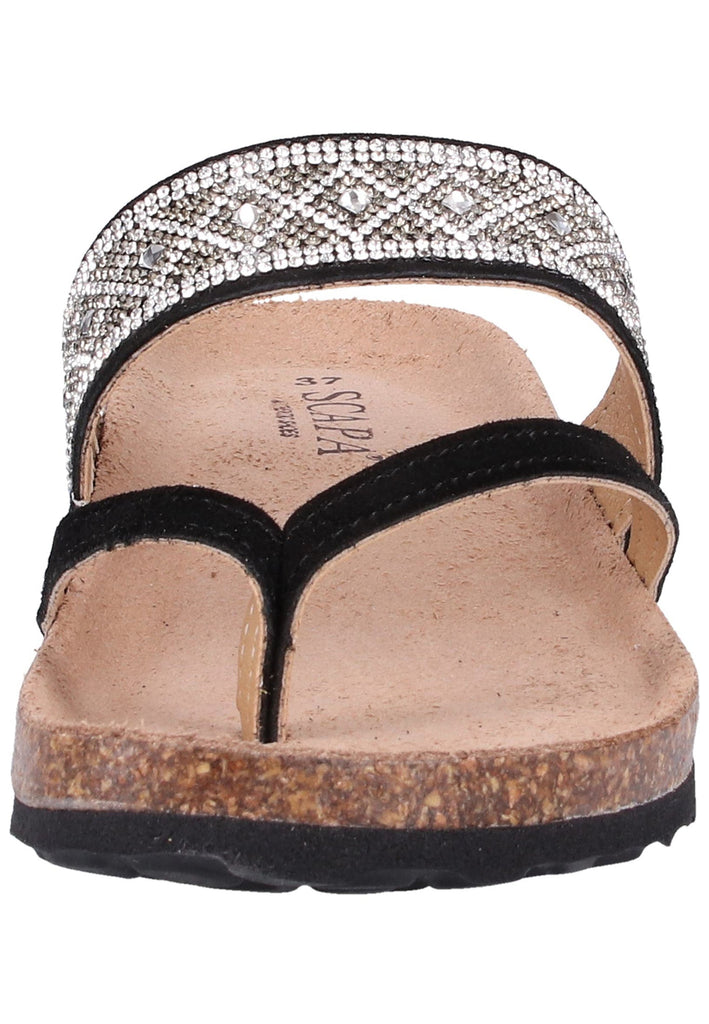 Scapa Pantoletten Leder Schwarz