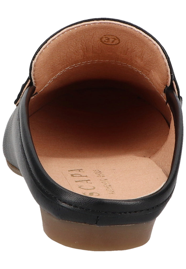 Scapa Pantoletten Leder Schwarz