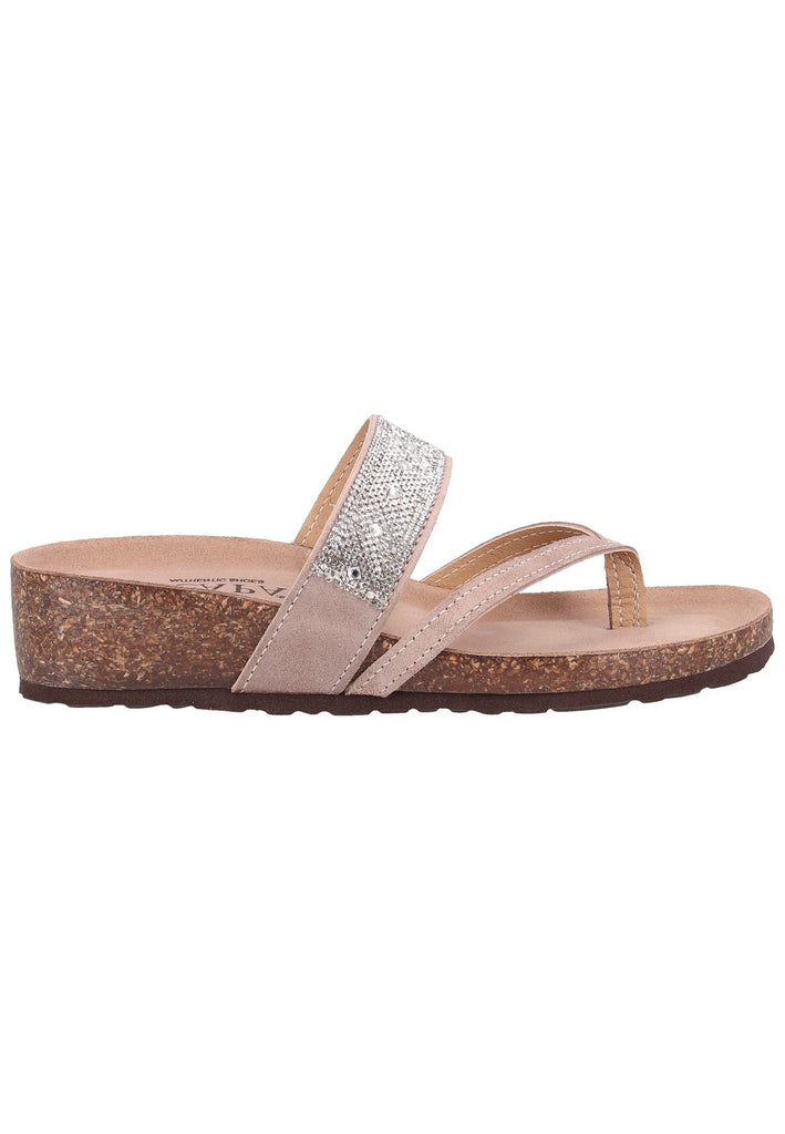 Scapa Pantoletten Leder Taupe