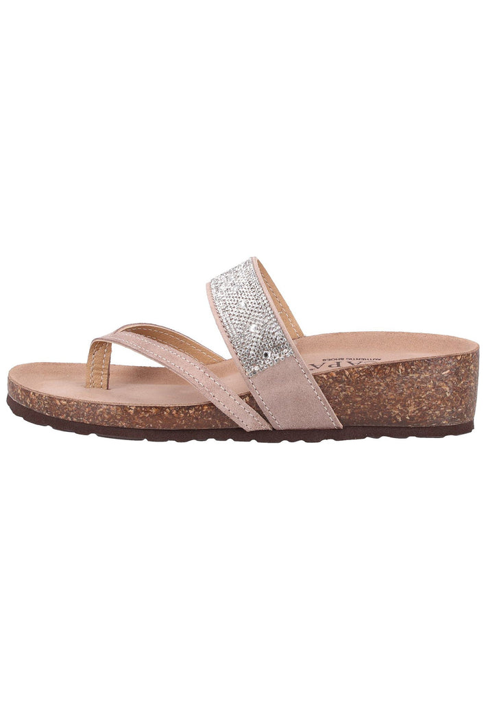 Scapa Pantoletten Leder Taupe