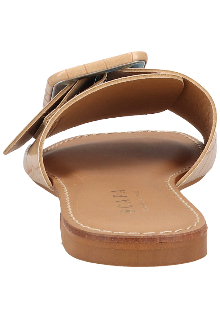 Scapa Pantoletten Lederimitat Beige