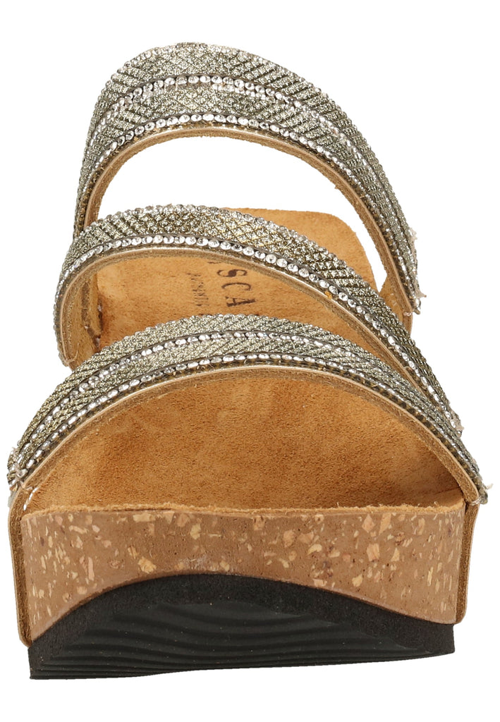 Scapa Pantoletten Lederimitat Gelb