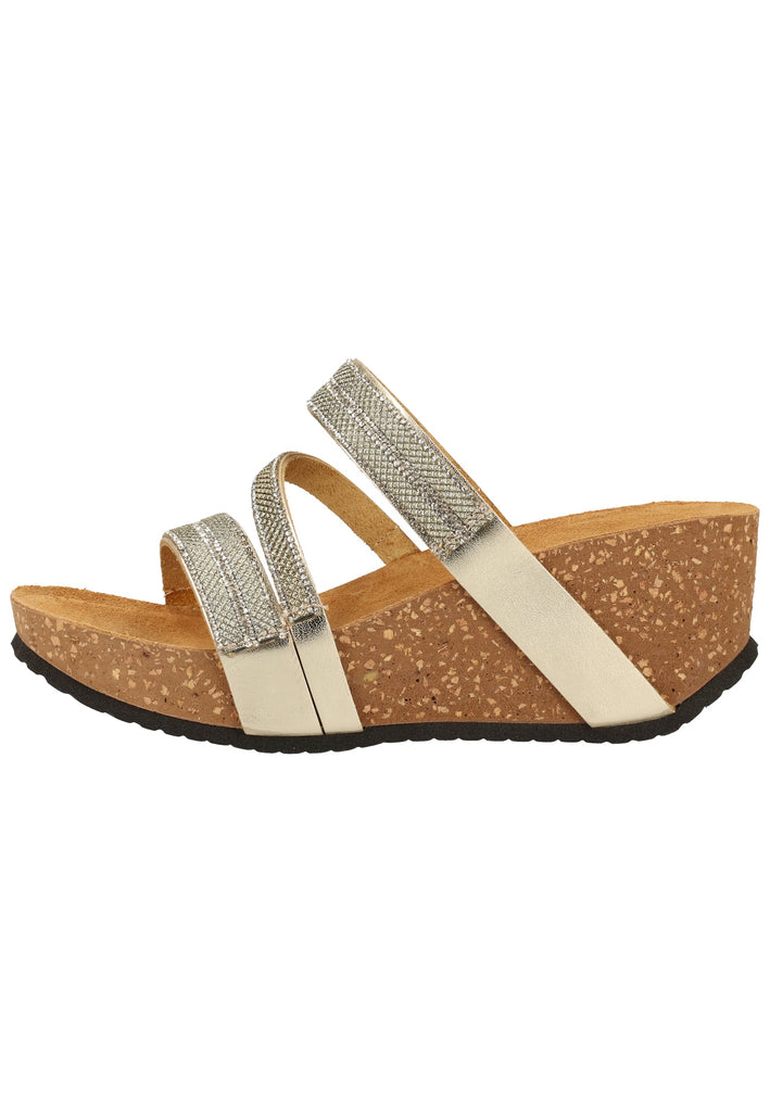 Scapa Pantoletten Lederimitat Gelb