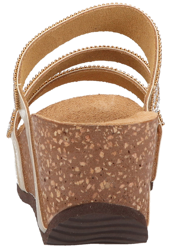 Scapa Pantoletten Lederimitat Platin