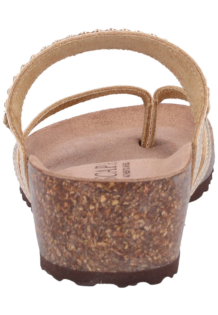 Scapa Pantoletten Lederimitat Platin