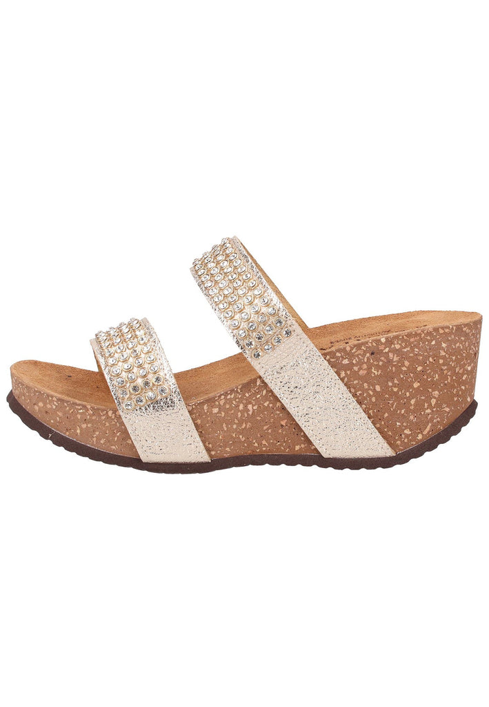 Scapa Pantoletten Lederimitat Platin