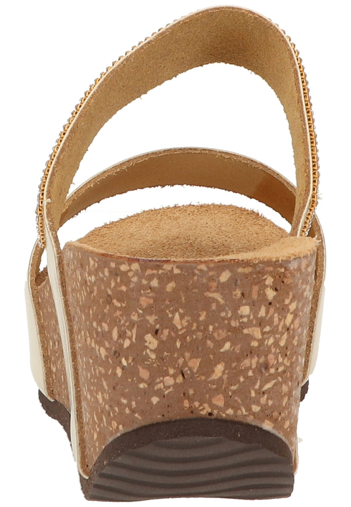 Scapa Pantoletten Lederimitat Platin