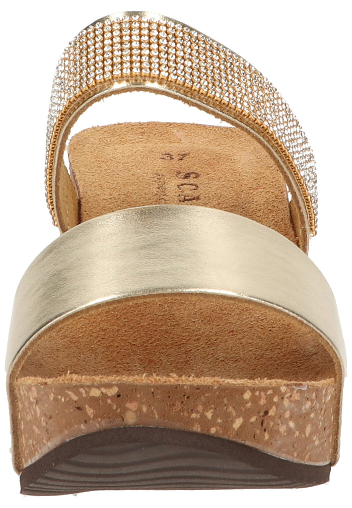 Scapa Pantoletten Lederimitat Platin