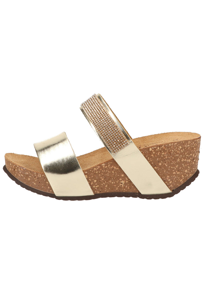 Scapa Pantoletten Lederimitat Platin