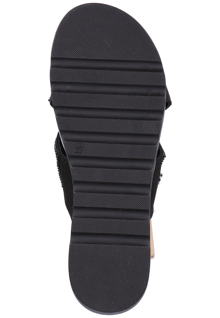 Scapa Pantoletten Lederimitat Schwarz